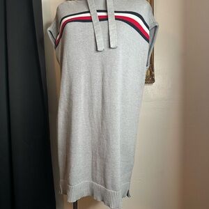 Tommy Hilfiger Gray Knit Mini Sweater Dress